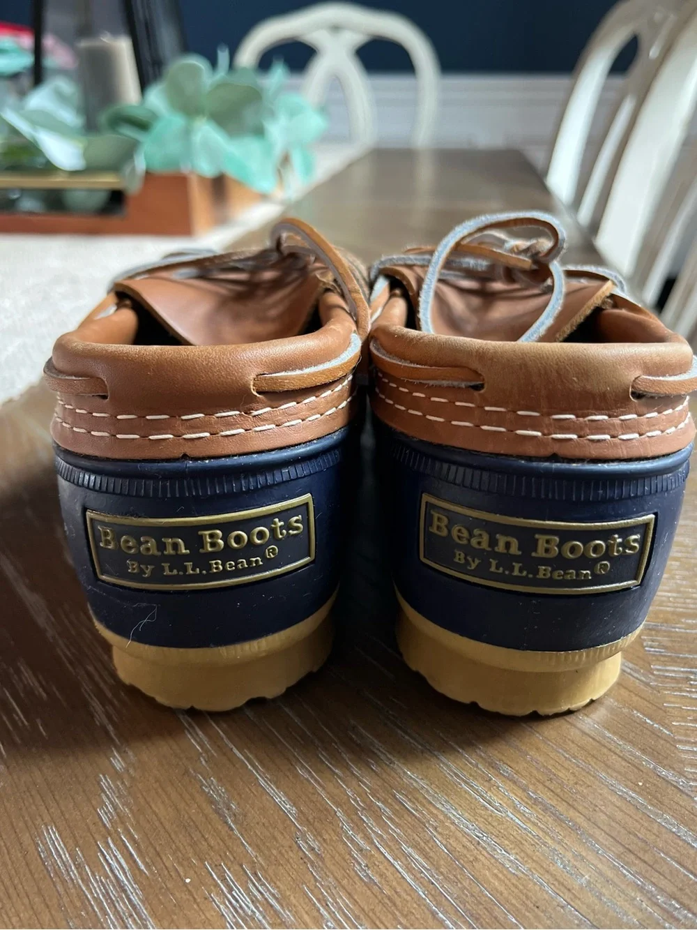 Vintage L.L. Bean Bean Boots Short Ankle Duck Boot Navy size 7